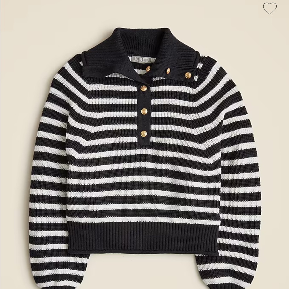 J. Crew Black and White Striped Sweater NWT